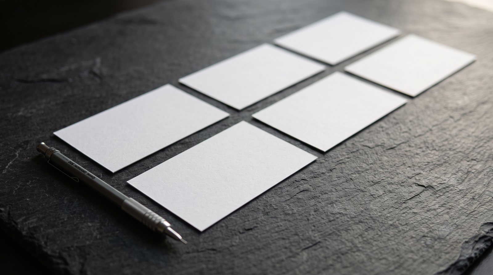 Six numbered index cards laid out as a family business advisory team build process